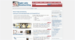 Desktop Screenshot of eaglelakewoodworking.com